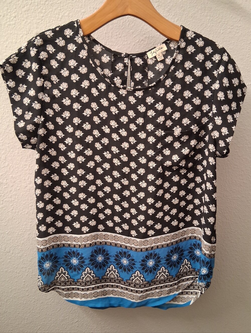 Lily White Patterned Blouse Medium